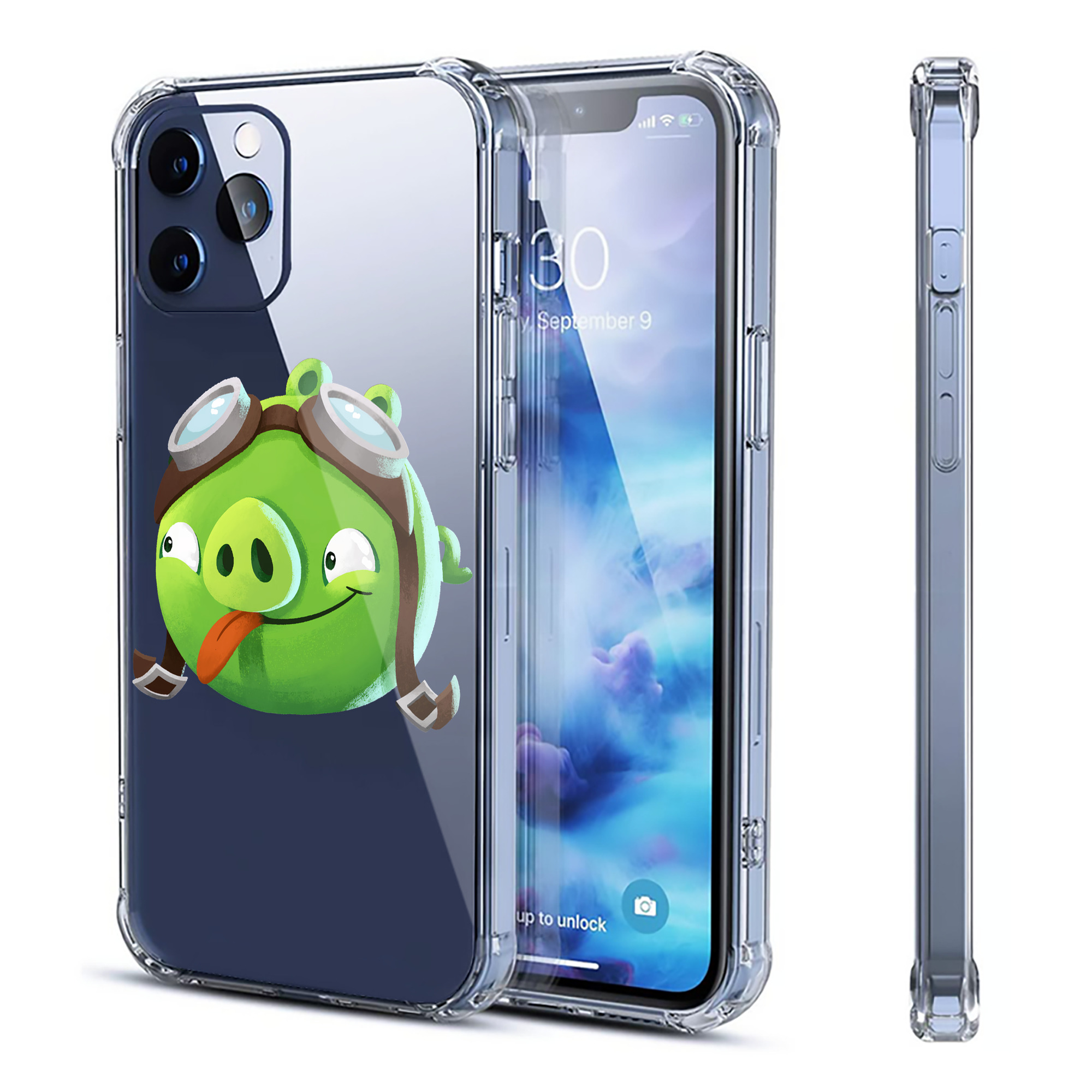 （画像用） Angry Birds アングリーバード 【iPhone 12シリーズ対応】透明スマホケース（クリアソフトケース）